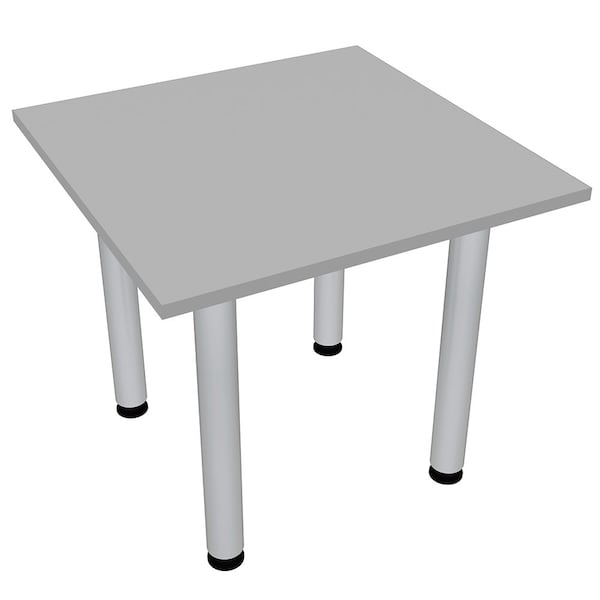 34 in W, 34 in L, 29 in H, Engineered Wood Top, Grey